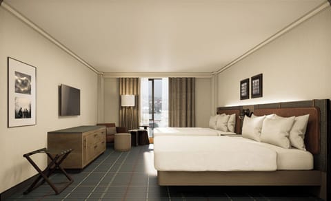 Fairmont Luxury, 2 Queen Beds | Hypo-allergenic bedding, in-room safe, desk, laptop workspace