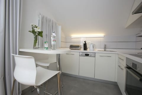 Superior Studio, Terrace | Private kitchen | Fridge, espresso maker, eco-friendly cleaning products