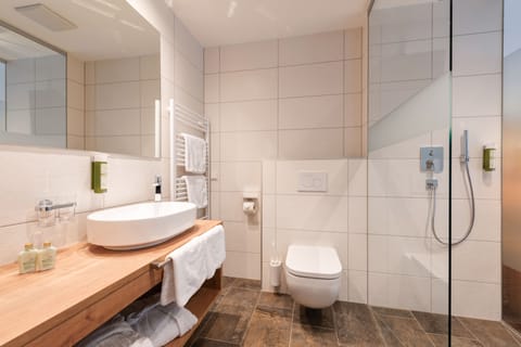 Hair dryer, bathrobes, towels