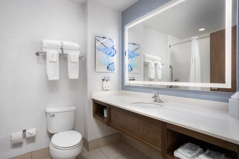 Free toiletries, hair dryer, towels, soap