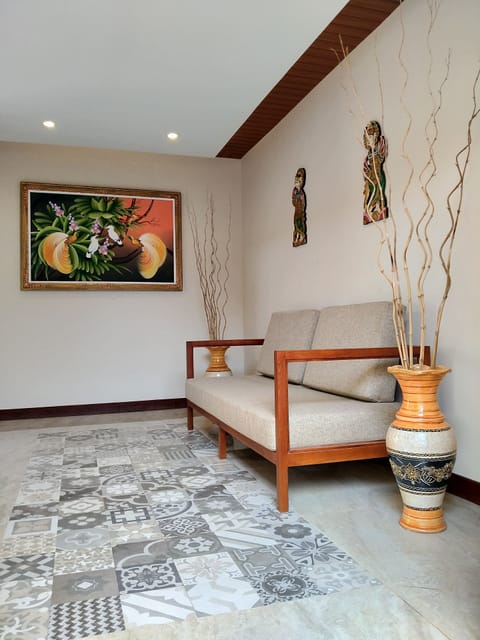 Villa, 2 Bedrooms, Private Pool | Living room | 50-inch Smart TV with cable channels, TV