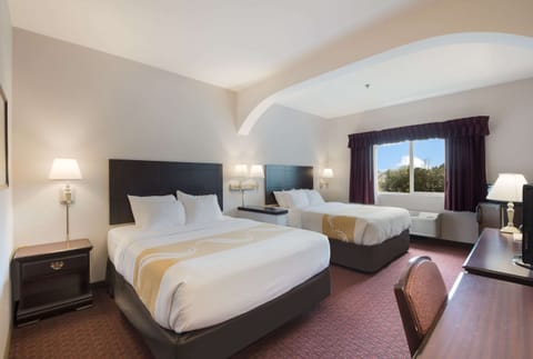 Suite, 2 Queen Beds, Non Smoking | Premium bedding, desk, laptop workspace, iron/ironing board