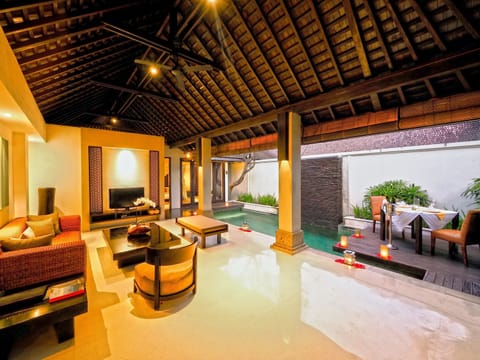 Pool Villa | Living area | TV, DVD player, iPod dock