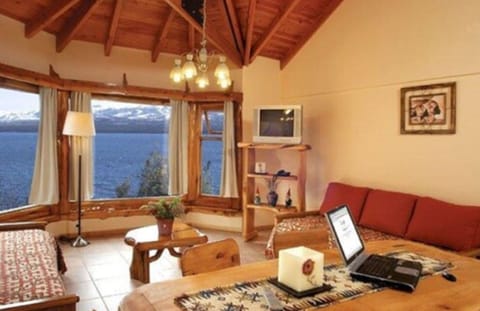 Cabin, 2 Bedrooms, 2 Bathrooms | Living room | 32-inch TV with cable channels, DVD player, heated floors