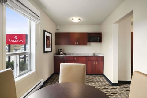 Suite, 2 Queen Beds, Non Smoking (One-Bedroom) | Desk, laptop workspace, blackout drapes, iron/ironing board