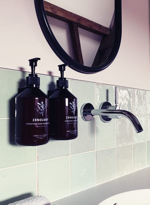 Luxury Double Room | Bathroom | Designer toiletries, hair dryer, towels, soap