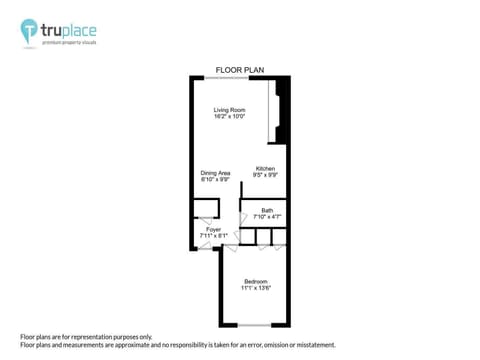 Condo, 1 Queen Bed with Sofa bed (Pinnacle E15) | Floor plan