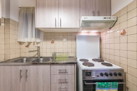 City Apartment, 2 Bedrooms | Private kitchen | Fridge, microwave, oven, stovetop