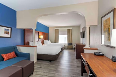 Suite, Multiple Beds, Accessible, Non Smoking | In-room safe, desk, laptop workspace, blackout drapes