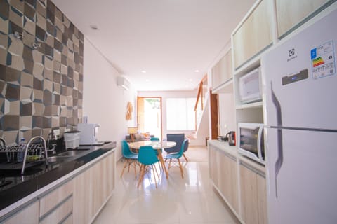 Deluxe Apartment, 2 Bedrooms | Private kitchen | Fridge, microwave, oven, toaster