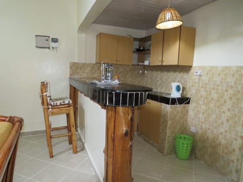 Executive Cottage, 1 King Bed, Kitchenette, Garden Area | Private kitchen | Electric kettle