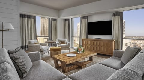 Suite, 2 Bedrooms, City View | Premium bedding, down comforters, pillowtop beds, minibar