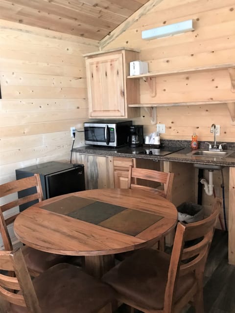 Cabin, 2 Queen Beds | Private kitchenette | Microwave, coffee/tea maker