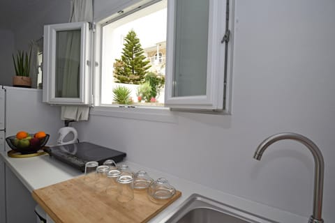 Apartment (Village View) | Private kitchen | Fridge, electric kettle