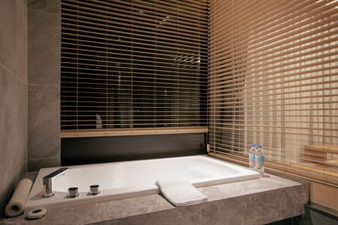 Standard Double Room | Bathroom | Separate tub and shower, spring water tub, hair dryer, bathrobes