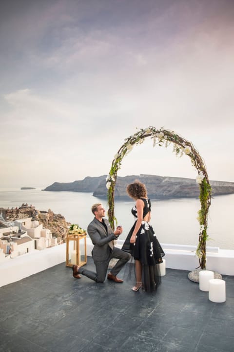 Outdoor wedding area