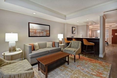 Presidential Suite, 1 King Bed, Non Smoking | Living area | 37-inch flat-screen TV with cable channels, TV, pay movies