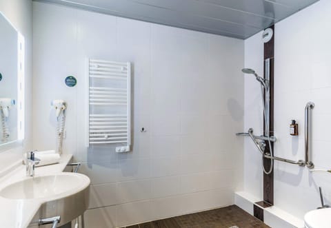 Double Room, Accessible | Bathroom | Shower, hydromassage showerhead, free toiletries, hair dryer