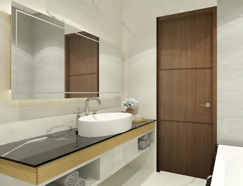 Penafrancia Suite Room | Bathroom | Shower, free toiletries, hair dryer, bathrobes