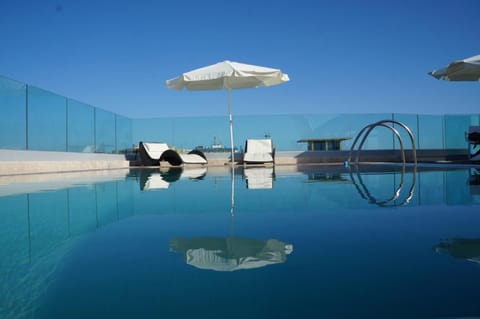 Outdoor pool, a rooftop pool