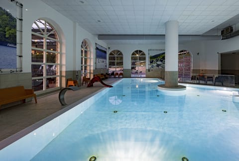 Indoor pool, seasonal outdoor pool