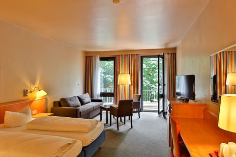 Deluxe Double Room, City View | Hypo-allergenic bedding, minibar, desk, laptop workspace