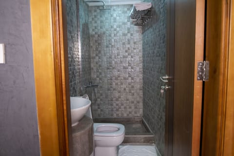 Deluxe Twin Room | Bathroom | Shower, rainfall showerhead, hair dryer, towels