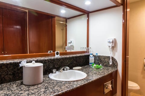 Free toiletries, hair dryer, towels