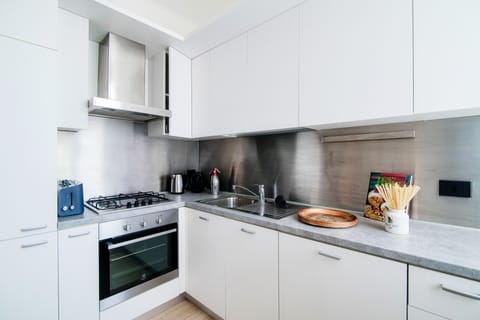 Classic Apartment | Private kitchen | Full-size fridge, oven, stovetop, dishwasher