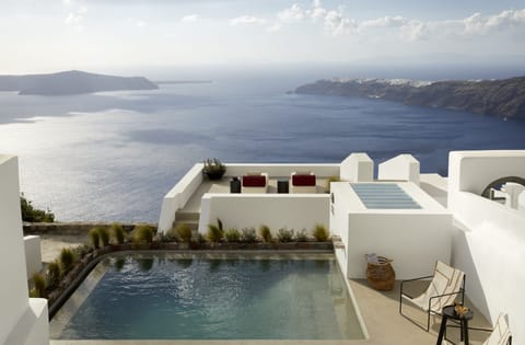 Atoles Villa with Private Pool and Caldera View | Terrace/patio