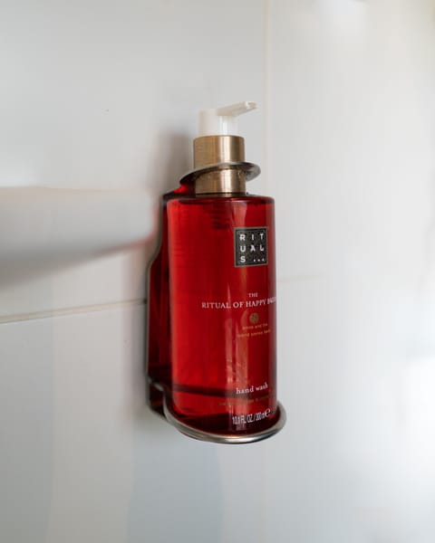 Free toiletries, hair dryer, towels, soap