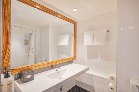 One Bedroom Deluxe Residence | Bathroom | Designer toiletries, hair dryer, towels, soap