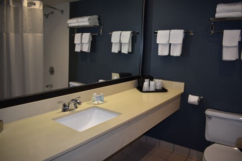 Suite, Multiple Beds, Non Smoking | Bathroom | Combined shower/tub, free toiletries, hair dryer, towels