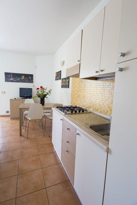 Panoramic Apartment, Sea View | Private kitchen | Full-size fridge, microwave, espresso maker, freezer