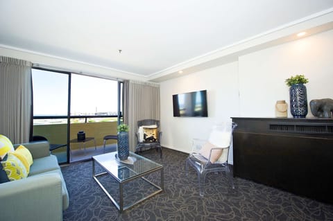 Suite, 1 King Bed, Non Smoking, Balcony (Walk-in Shower;Larger Room) | Minibar, in-room safe, desk, blackout drapes