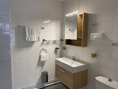 Free toiletries, hair dryer, towels