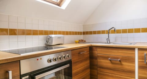 Apartment | Private kitchen | Fridge, microwave, oven, stovetop