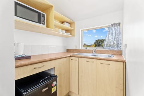 Deluxe Studio | Private kitchen | Fridge, microwave, coffee/tea maker