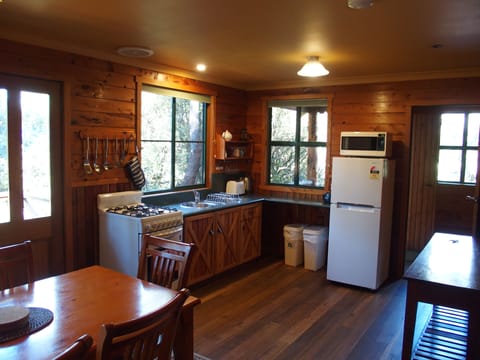 Family Cabin, 2 Bedrooms | Private kitchen | Microwave, stovetop, espresso maker, coffee/tea maker