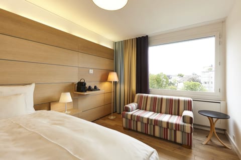 Large Double Room | Premium bedding, in-room safe, desk, iron/ironing board