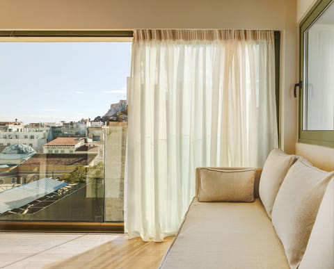 Acropolis Loft with Terrace (Hotel) | Egyptian cotton sheets, premium bedding, free minibar items