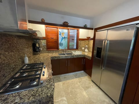 Deluxe House | Private kitchen | Full-size fridge, cookware/dishes/utensils