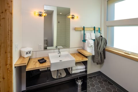 Room, 1 King Bed (Wren) | Bathroom | Shower, eco-friendly toiletries, hair dryer, bathrobes