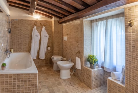 Royal Suite, Hot Tub | Bathroom | Hair dryer, bathrobes, slippers, bidet