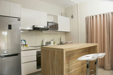 Apartment | Private kitchen | Fridge, microwave, oven, stovetop