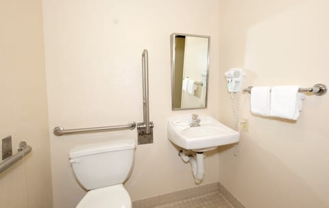 Deluxe Room, 1 King Bed, Accessible (Smoke Free) | Bathroom | Combined shower/tub, hair dryer, towels, soap