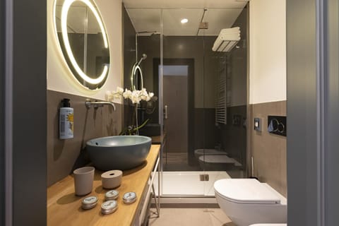 Deluxe Double or Twin Room | Bathroom | Shower, rainfall showerhead, hair dryer, towels