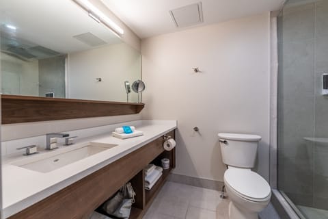 Premium Room | Bathroom | Shower, rainfall showerhead, free toiletries, slippers