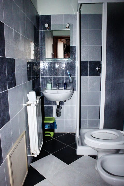 Double Room Single Use | Bathroom | Shower, hair dryer, bidet, towels