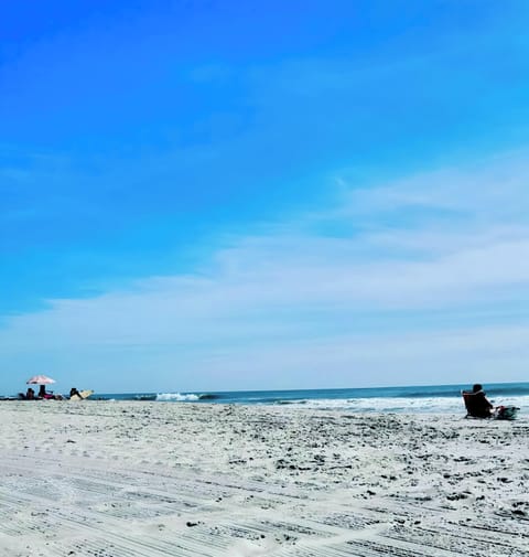 Beach nearby, beach umbrellas, beach towels